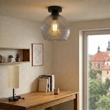 Brilagi LED stropno svetlo R GLASS 1xE27/60W/230V Ø 25 cm crna/zadimljeno-siva | Eponuda.com