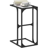  Bočni stolić s prozirnim staklom 40 x 30 x 61,5 cm čelični | Eponuda.com