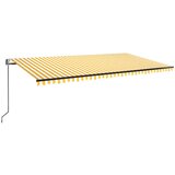  Automatska tenda sa senzorom LED 600x350 cm žuto-bijela | shoptok.hr