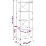  Polica Crni hrast 60 x 30 x 155 cm Konstruirano drvo | shoptok.hr