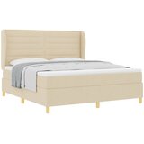  Krevet s opruga kutije s madracem Krema 200 x 180 cm tkanina | shoptok.hr