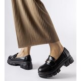 Gemre Black moccasins with visible tread Fuori | Shoptok.si