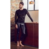 NEK moška majica z dolgimi rokavi in križnimi trakovi (črna) - m | Shoptok.si