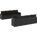 vidaXL 9-dijelni set vrtnih sofa s jastucima crni od poliratana | shoptok.hr