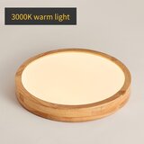 SCHINDORA lesena LED stropna svetilka 21W topla bela svetloba Ø 30 cm | Shoptok.si