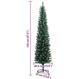 vidaXL Umjetno tanko božićno drvce sa 150 LED žarulja 120 cm | shoptok.hr