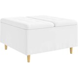  Otoman za pohranu Bijeli 80 x 80 x 45 cm Umjetna koža | shoptok.hr