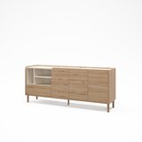 Marckeric Komoda v hrastovem dekorju v naravni barvi 180x75,5x44 cm Monza – | Shoptok.si