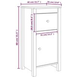  Komoda smeđa boja meda 40x35x80 cm od masivne borovine | shoptok.hr