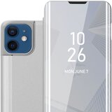 Cadorabo Ohišje, združljiv z Apple v Agate Silver - Clear View Zrcalo Zaščitni pokrov s funkcijo stojala 360 stopinj zaščita, (20570803) Cene