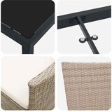  Vrtni set za objed 7 kom. Bež poliratan | shoptok.hr