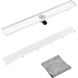 vidaXL odvod za tuš s poklopcem 2-u-1 103x14 cm od nehrđajućeg čelika | shoptok.hr