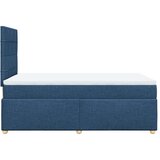 vidaXL Box spring postelja z vzmetnico modra 120x190 cm blago, (21308469) | Shoptok.si
