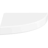  Plutajuća kutna polica visoki sjaj bijela 25x25x3,8 cm MDF | Eponuda.com