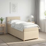  Boxspring krevet s madracem Krem 100 x 200 cm Tkanina 200 x 100 x 88 cm | Shoptok.si