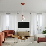 Sollux Obesna svetilka HALO 3P rdeča ochra, (5000352355) | Shoptok.si