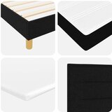  Krevet s kutijom s madracem Crni 90x190 cm Tkanina | shoptok.hr