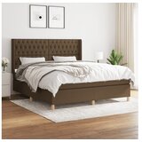 vidaXL Box spring postelja z vzmetnico temno rjava 180x200 c | Shoptok.si