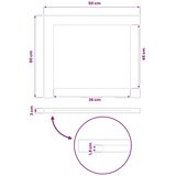  Pravokutni stolni vrh 50 x 60 x 3 cm Pravokutni - Prirodna 90 x 55 x 3 5 cm Živi rub 1 strana | shoptok.hr