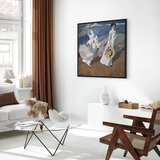  Slika - Joaquín Sorolla y Bastida – Strolling along the Seashore 60x60 U crnom drvenom okviru | shoptok.hr
