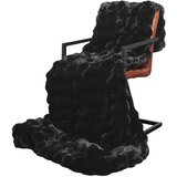  Lažni zec deka 4 pcs Crna 130 x 150 cm Poliester | shoptok.hr