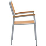 Vanjski stolci 4 kom. Stacking Siva Čvrsto drvo akacija i metal | shoptok.hr
