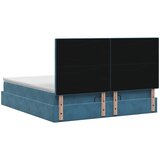  Podesivi krevet s madracem Tamno plava 140 x 190 cm Baršun | shoptok.hr