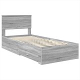  Konstrukcija postelje Siva Sonoma in srebrna 75 x 190 cm, (5000104010) | Shoptok.si