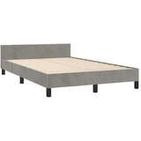  Okvir za krevet s uzglavljem svjetlosivi 120x200 cm baršunasti | shoptok.hr