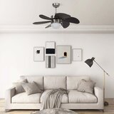 vidaXL stropni ventilator z lučjo 76 cm temno rjav Cene