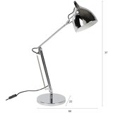 Zuiver Kovinska namizna svetilka z upogljivo konstrukcijo v srebrni barvi s kovinskim senčilom (višina 37 cm) Reader – | Shoptok.si