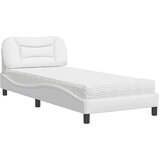 Krevet s madracem Hvar bijeli 90 x 190 cm od umjetne kože | Eponuda.com