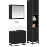  Set namještaja za kupaonicu 3 pcs Crni hrast 65 x 33 x 60 cm | shoptok.hr