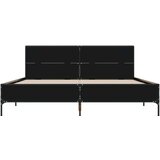  Okvir za krevet crni 120x190 cm konstruirano drvo i metal | shoptok.hr