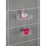 Wenko Kotna košara za tuš z 2 policama Vacuum-Loc Bari, nosilnost do 33 kg | Shoptok.si