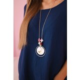 Kesi Włoski Muslin blouse with a necklace navy blue | Shoptok.si