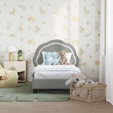  Posteljica za malčke z vzglavjem Svetlo siva 70 x 140 cm Žamet, (5000105740) | Shoptok.si