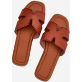 Boto Women's Flat Sandals With Cutouts Camel Salyra | Shoptok.si