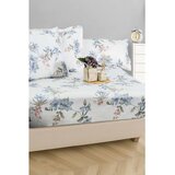 Carina 120 WhiteBlueGreenPink Satin Single Sheet Set Cene