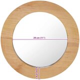 Zidno ogledalo od tikovine 40 cm okruglo | shoptok.hr