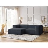 Bobochic Paris Temno modra kotna sedežna garnitura iz tkanine bouclé (levi kot) Zephyr – | Shoptok.si