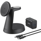 Anker MagGo Bežični Dock Stand 3u1, sa kablovima i zidnim punjačem, crni Cene