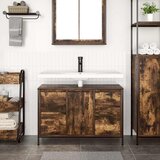 Ormarić za umivaonik s ladicama dimljeni hrast 90x34,5x60 cm | shoptok.hr
