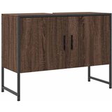 Maison Chic Kopalniška omarica za umivalnik - Umivalniška omarica rjavi hrast 80x33x60cm inž. les, (21759016) Cene