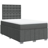 Maison Chic Box spring postelja - Vzmetna postelja z vzmetnico temno siva 120x190 cm blago SL5278, (21903927) | Shoptok.si