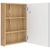  LED kupaonski ormarić s ogledalom bijeli i hrast 50x13x70 cm | shoptok.hr