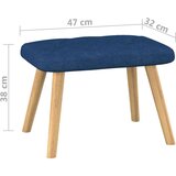  Stolica za opuštanje s osloncem za noge plava od tkanine | shoptok.hr