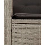 vidaXL 9-dijelni vrtni blagovaonski set od poliratana s jastucima sivi | shoptok.hr