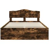  Konstrukcija postelje z vzglavjem Dimljeni oreh 150 x 200 cm, (5000102551) | Shoptok.si