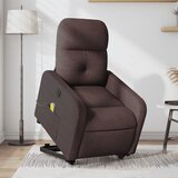 Maison Chic Električni masažni naslanjač - Relax naslanjač s funkcijo vstajanja temno rjav, (22062164) | Shoptok.si